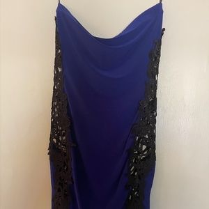 Sexy Blue Strapless Dress